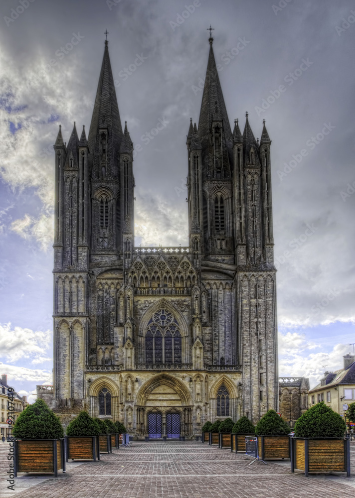 Fototapeta premium The beautiful cathedral at Coutance in France