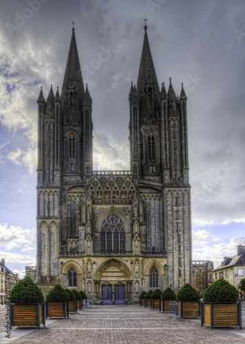 The beautiful cathedral at Coutance in France