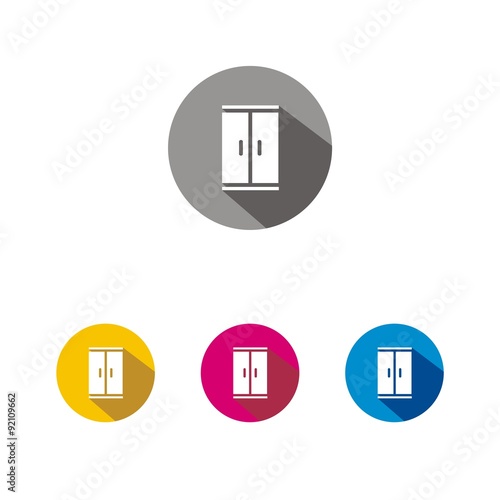 Icono armario colores botón sombra