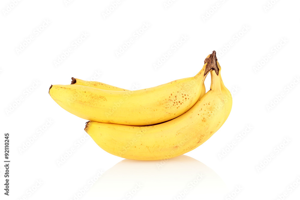 Ripe bananas isolted on white Ripe bananas isolted on white