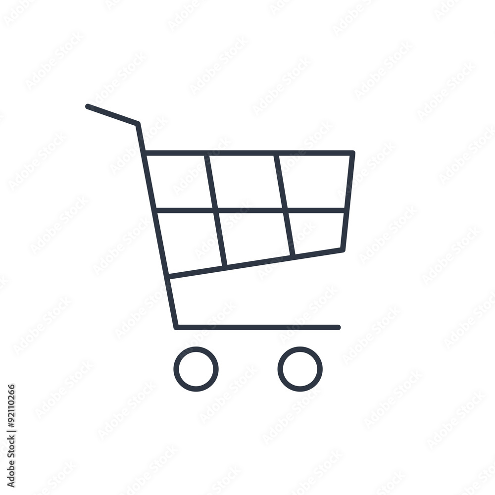shopping cart outline icon shopping cart outline icon