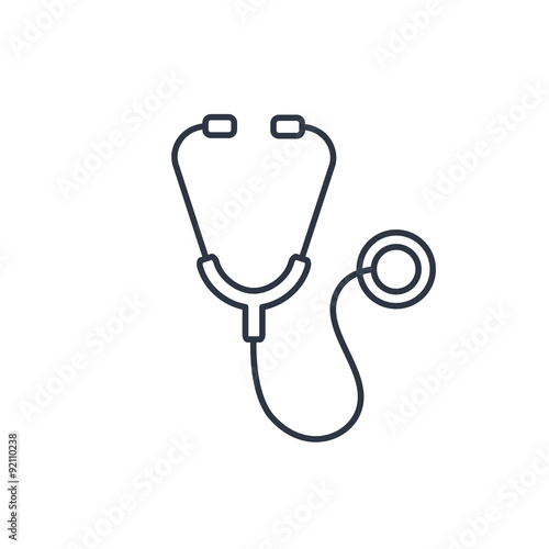 Stethoscope outline icon photo
