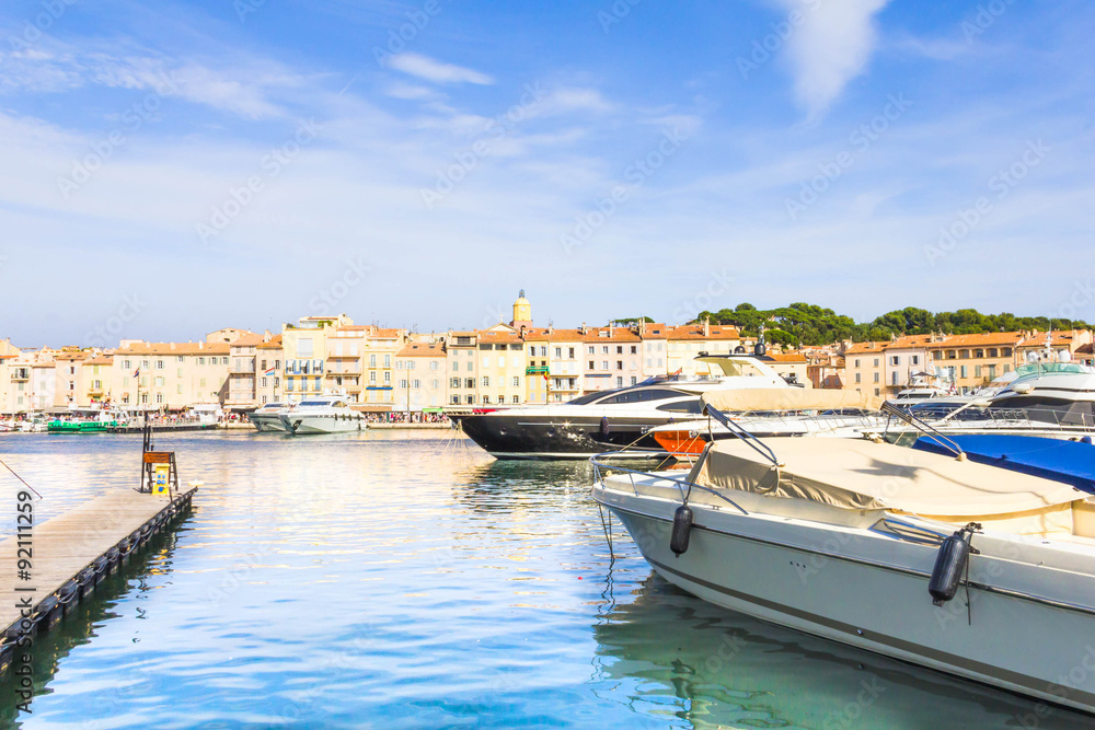 View of Saint-Tropez, south of France View of Saint-Tropez, south of France