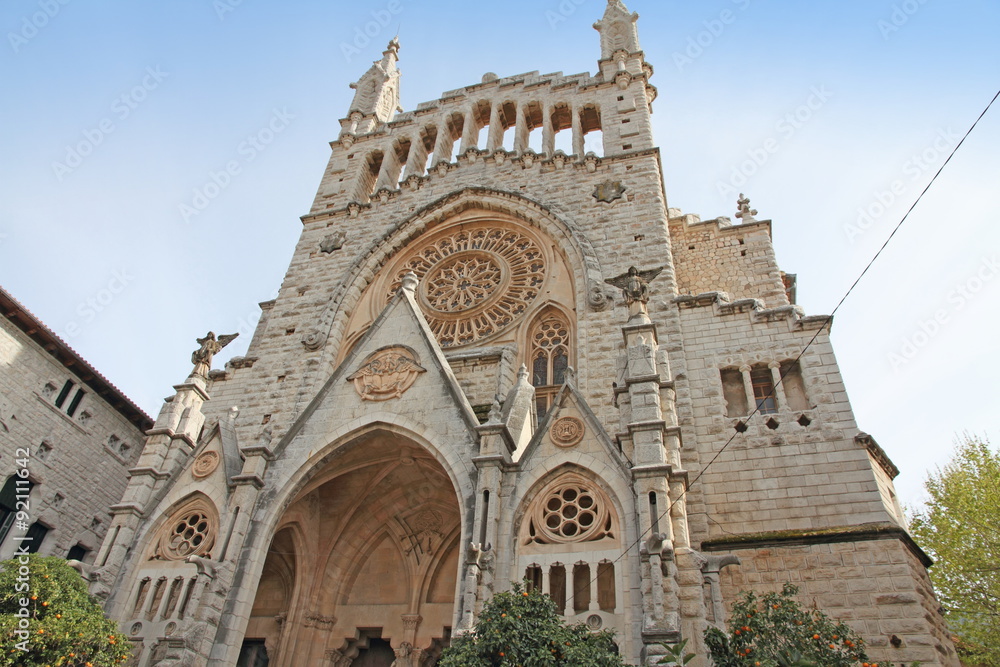 St Bartholomew church in Soller Majorca