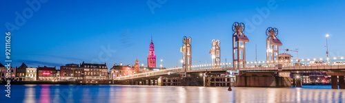 Night Pictures of the historical city Kampen, Overijssel, Nether