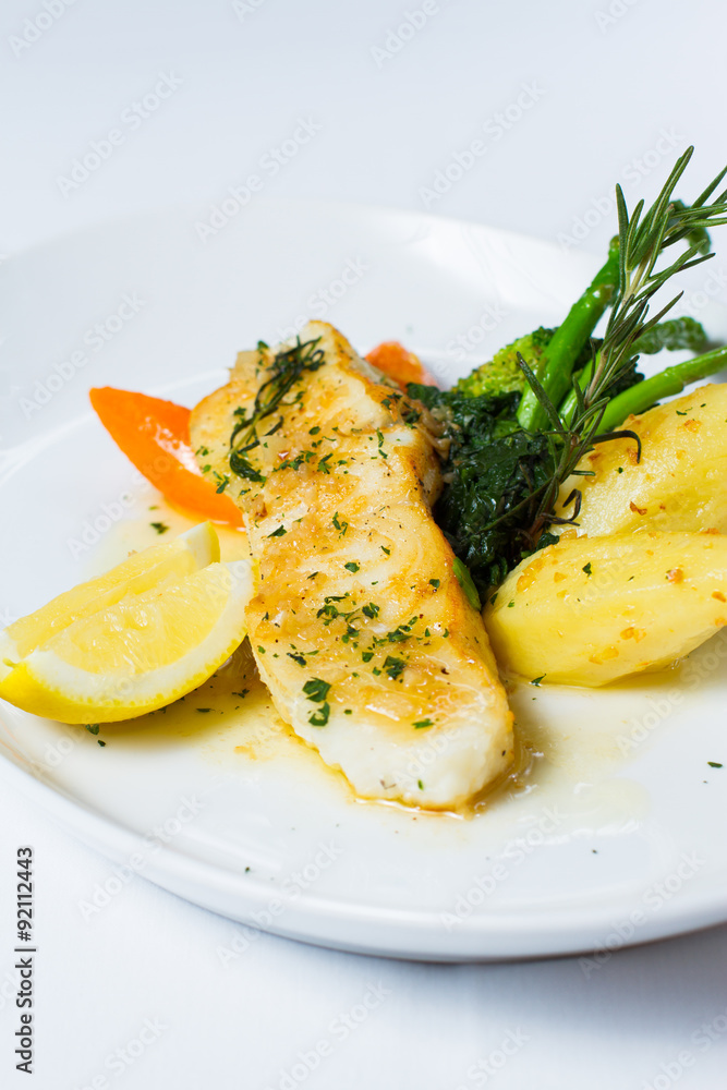 snow fish with a butter, lemon and rosemary snow fish with a butter, lemon and rosemary