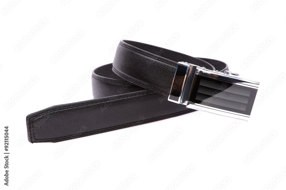 Man's fashion belt isolated on a white background Man's fashion belt isolated on a white background