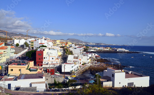 View on La Caleta village and ocean in Tenerife,Canary Islands.