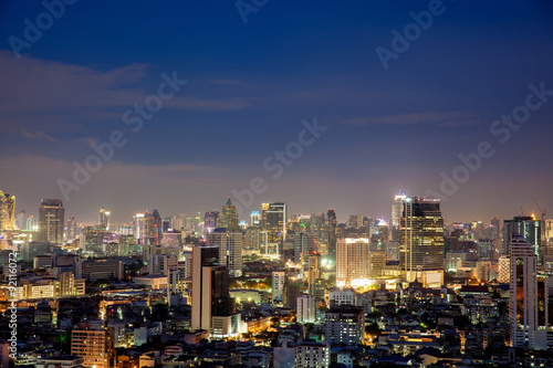 Bangkok skyline at Night Lights