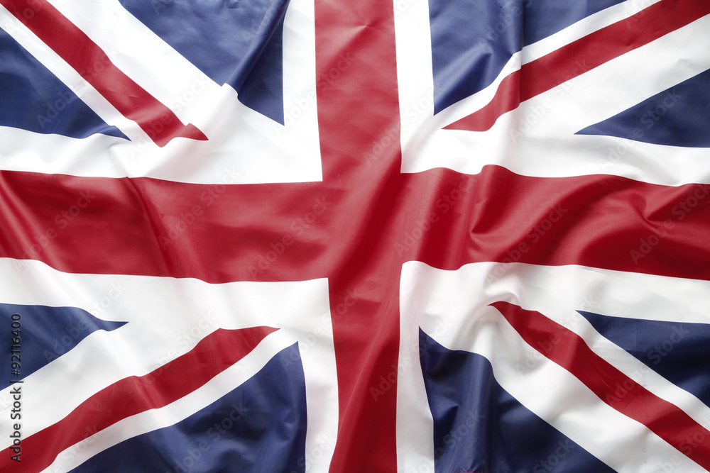 British UK Union Jack rippled flag British UK Union Jack rippled flag