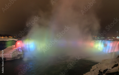 The Niagara Falls are voluminous waterfalls on the Niagara River © pigprox