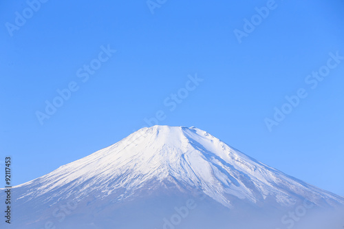 Mount Fuji fujisan from yamanaka lake at Yamanashi Japan.
