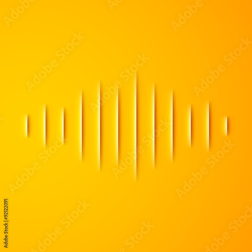 Paper sound waveform with shadow