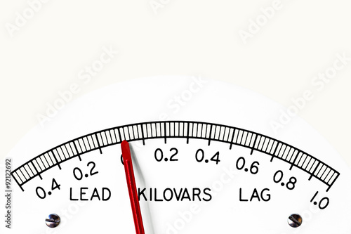 Φωτογραφία Electric analog power factor meter register for measuring reactive energy