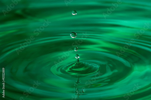 water drop impact with water surface