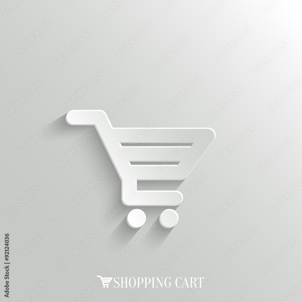 Shopping cart icon - vector web background Shopping cart icon - vector web background