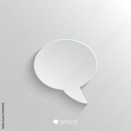 Speech icon - vector web background