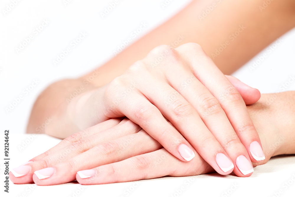 Naklejka premium Well-groomed female hands