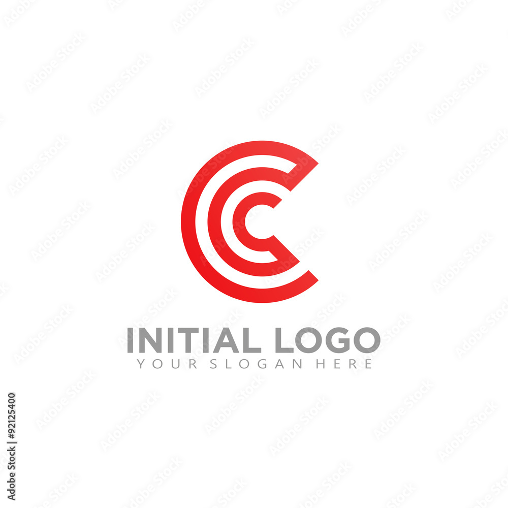 Initial C circle Logo modern simple elegant Initial C circle Logo modern simple elegant