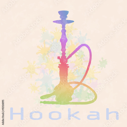 Decorative hookah . EPS10 vector illustration.
