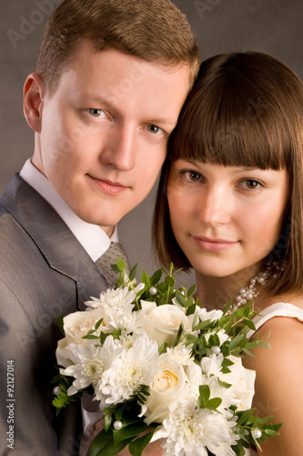 Young married couple close-up