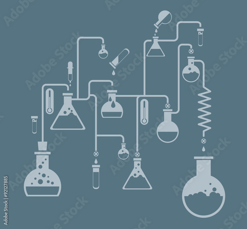 Chemistry infographics template showing various tests 