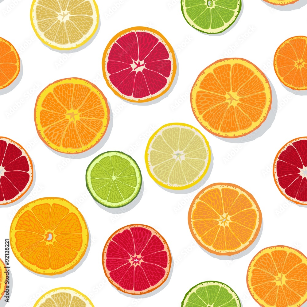 Citrus Slice Seamless Pattern