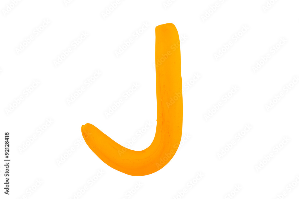 English letters, clay on white background English letters, clay on white background