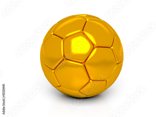 3d image of classic golden soccer ball  