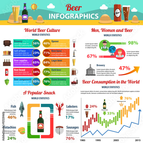 Beer Infographics Set