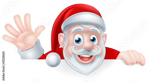Cartoon Santa Waving