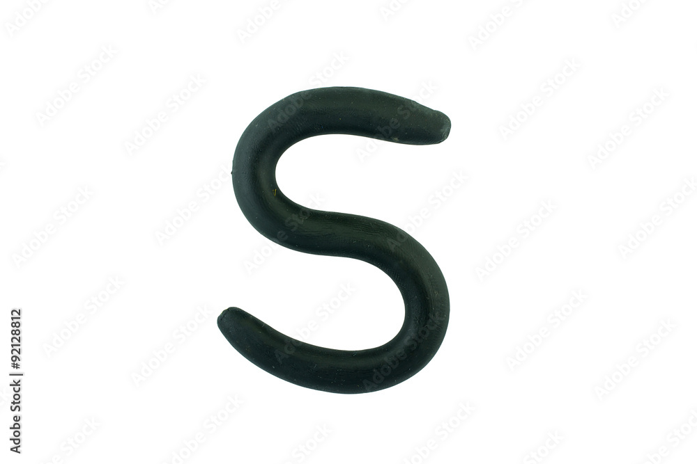 English letters, clay on white background English letters, clay on white background