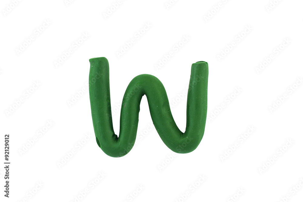 English letters, clay on white background English letters, clay on white background