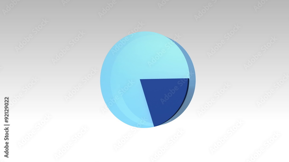 Indicate about 20 percents, growing 3D pie chart.(included alpha) Indicate about 20 percents, growing 3D pie chart.(included alpha)