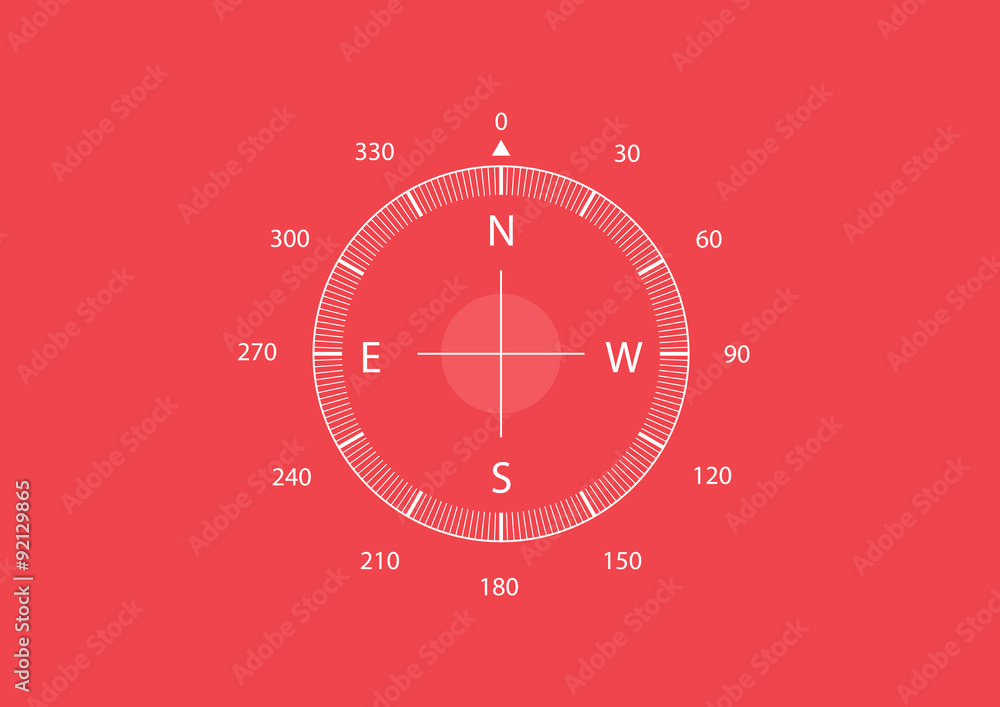 Naklejka premium Vector illustration of compas