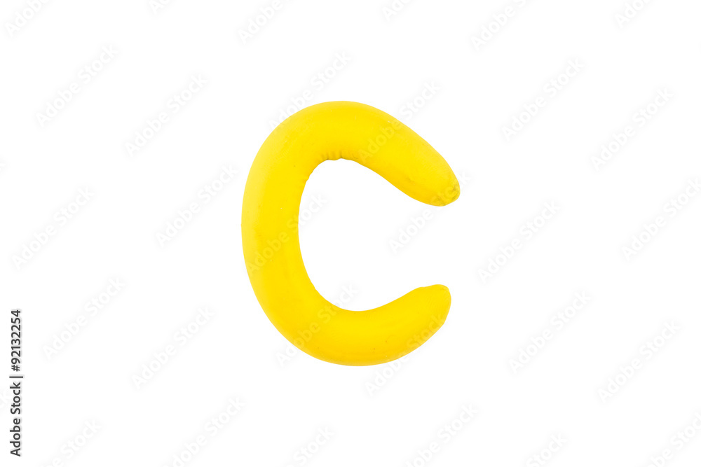 English letters, clay on white background English letters, clay on white background