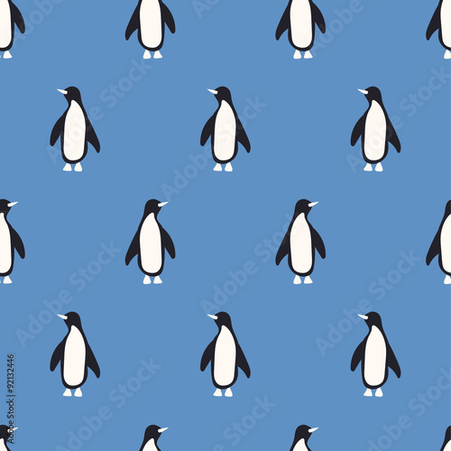 Canvas Print seamless penguin pattern