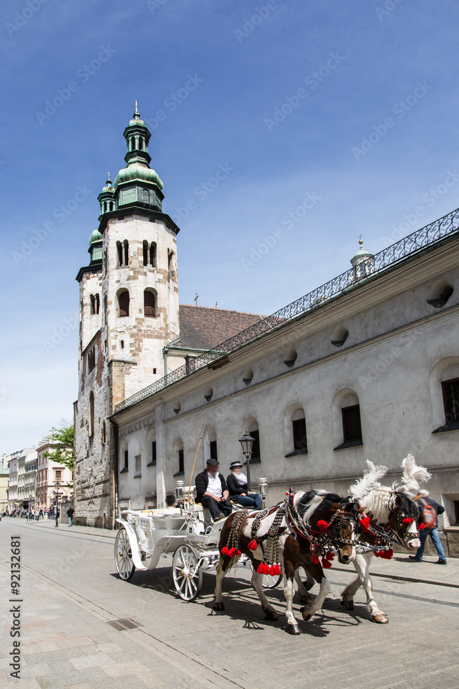 Obraz premium Church of St. Andrew in the Old Town of Krakow.