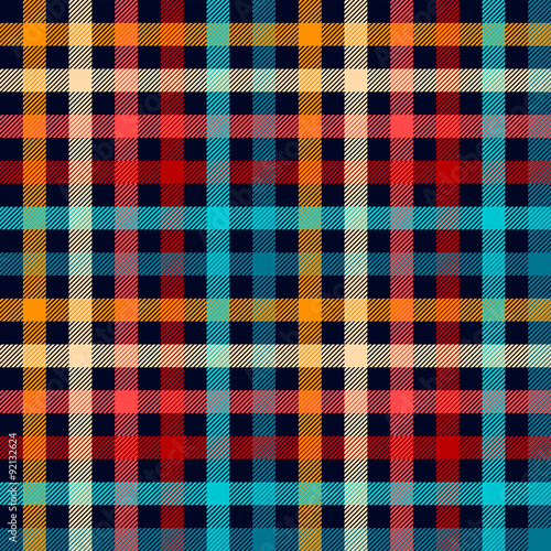 Colorful checkered gingham ...
