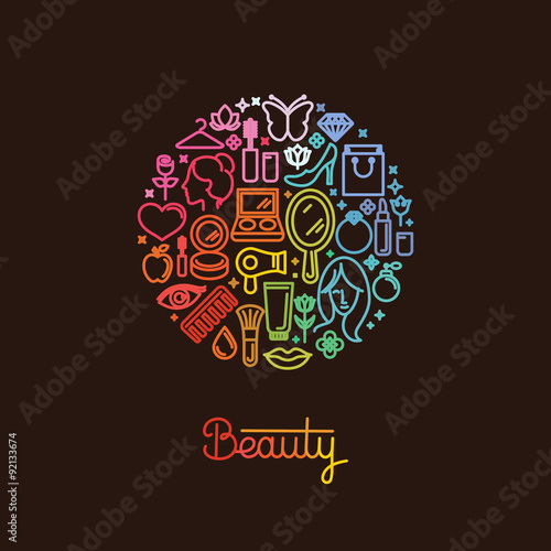 Vector logo design template made with icons
