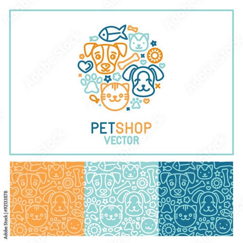 Vector logo design template for pet shops