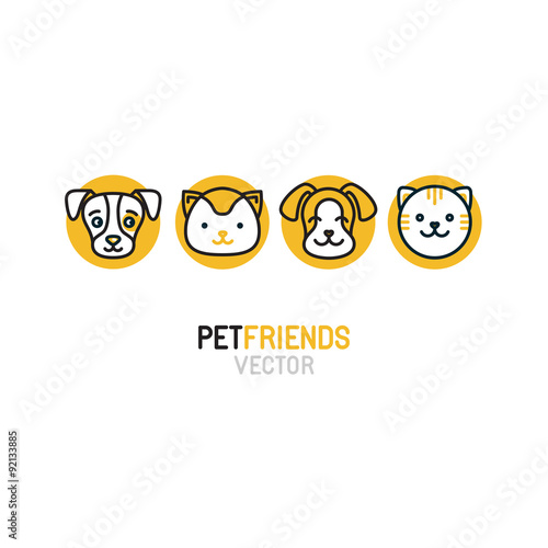 Vector logo design template for pet shops