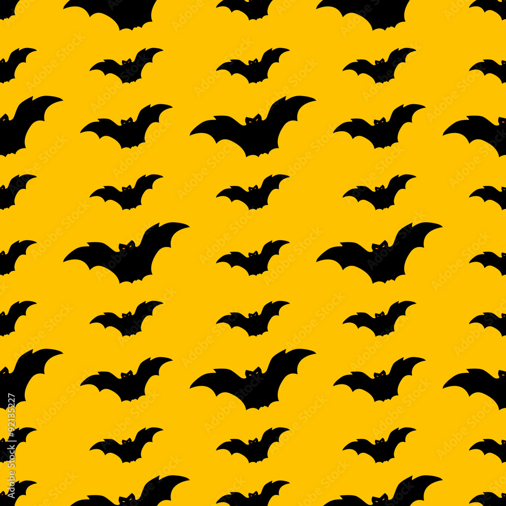 Seamless halloween pattern with bats Seamless halloween pattern with bats