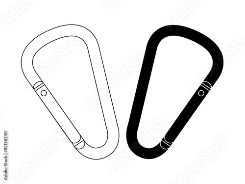 Carabiners set. Contour
