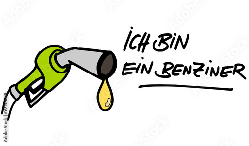 Benzin Tapfhahn mit Benzintropfen
