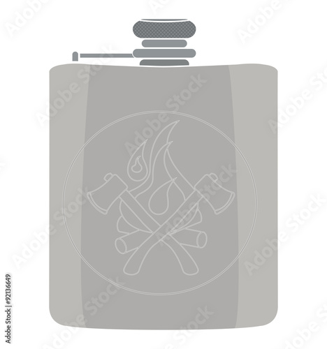 Vector flask icon. No outline