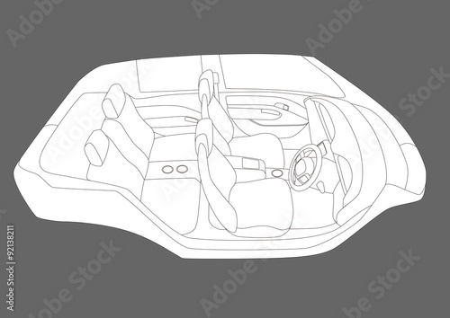 vehicle interior illustration