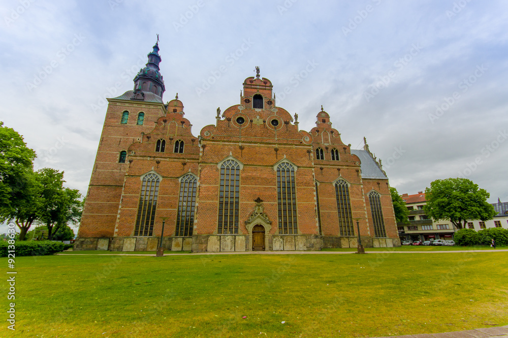 Beautiful gothic church in Kristianstad, Sweden