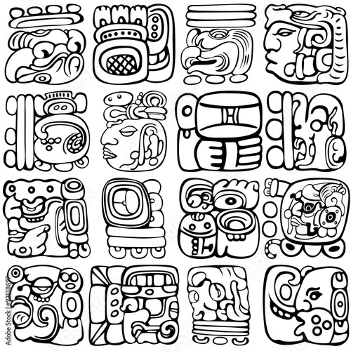 Mayan Glyphs photo