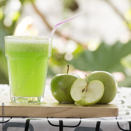 Glass of Green Apple smoothie